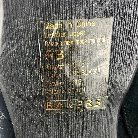 BAKERS Torri Black Suede Bootie, Size 9B, EUC - Picture 7 of 8